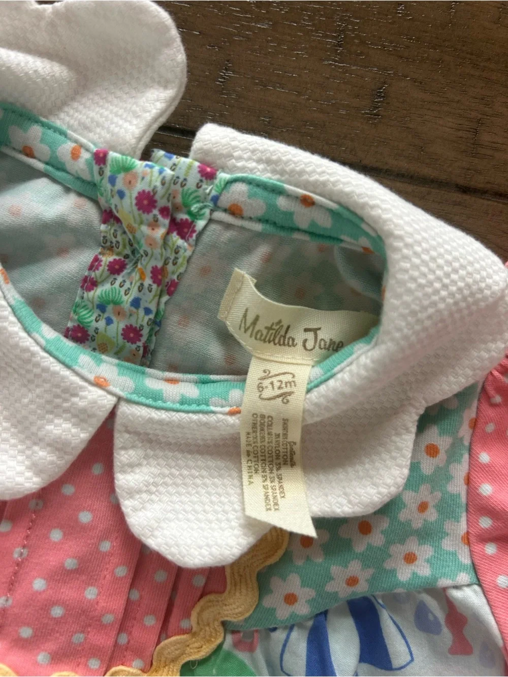 12M Matilda Jane Printed Ruffled Dress with Bloomers - Coral, Mint, Blue